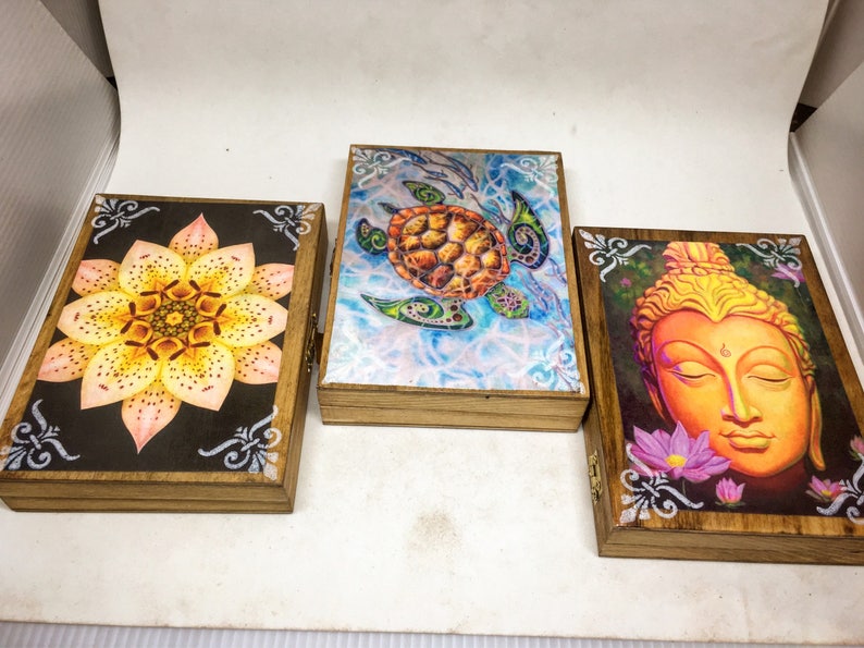 Stash Box Jewelry Organizer Small trinket Storage Gift Birthday Anniversary Wedding PERSONALIZED Beautiful Buddha Jewelry Box