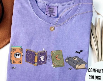 Book Halloween Shirt, Spooky Season Bookish Shirt, Halloween Book Lover Shirt, Teacher Halloween Comfort Colors Tee, Fall Shirt, Reader Gift