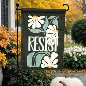 Resist Subtle Anti Trump Flag, Fuck Trump, Feminist Gifts, Anti Maga, Feminist Flag, Pro Choice Flag, Anti Trump Sign, Political Garden Flag