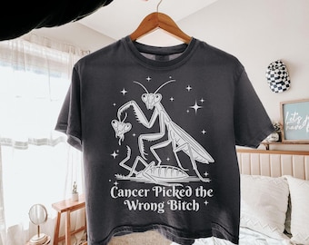 Cancer Warrior Shirt, Cancer Picked the Wrong Bitch Tee, Breast Cancer Survivor Shirt, Funny Chemo Gift, Comfort Color Tee, Fuck Cancer Tee