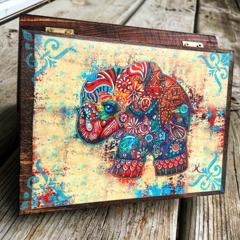 Handcrafted Vintage Elephant Jewelry Box, Stash Box, Jewelry Organizer, trinket Storage, Birthday gift image 3