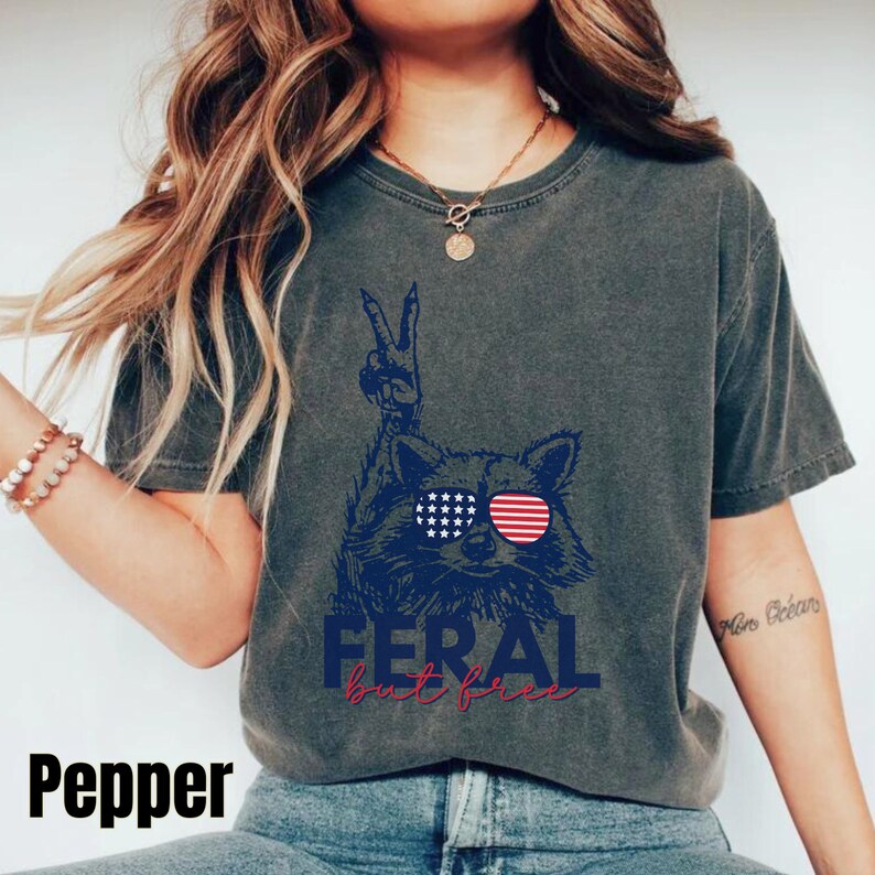 Funny 4th Of July Shirt, Graphic Raccoon Shirt, Independence Day Shirt, Patriotism Shirt, 1776 Shirt, Trendy 4th of July Shirt, Weirdcore Pepper