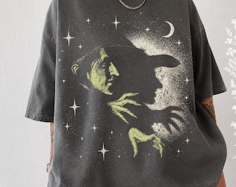 Vintage Witch Shirt, Summerween Tee, Goth Graphic Tee, Halloween Shirt, Witchcore Shirt, Spooky Season Tee, Comfort Colors