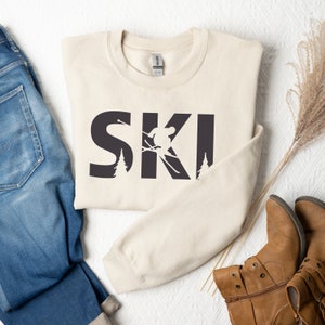 Ski Sweatshirt, Ski Hoodie Winter Sports Sweatshirt, Skiing Sweatshirt Snowboard Sweatshirt, Apres Ski Sweater, Ski Sweater, Mountain Hoodie