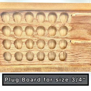 ECJ Custom Plug Board Wood Plug Earring Organizer 2g, 0g, 00g, 7/16, 1/2, 9/16, 5/8, 11/16, 3/4, 7/8, 1Gauges Dangle Plugs image 7