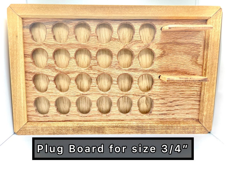 ECJ Custom Plug Board Wood Plug Earring Organizer 2g, 0g, 00g, 7/16, 1/2, 9/16, 5/8, 11/16, 3/4, 7/8, 1Gauges Dangle Plugs image 7