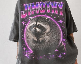 Jimothy Raccoon Shirt, Viral Seattle Raccoon Shirt, Y2K Retro Jimothy Graphic Tshirt, Graphic Comfort Colors Animal Tee