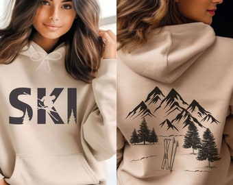 Ski Hoodie, Ski Sweatshirt Winter Sports Sweatshirt, Skiing Sweatshirt Snowboard Sweatshirt, Apres Ski Sweater, Ski Sweater, Mountain Hoodie