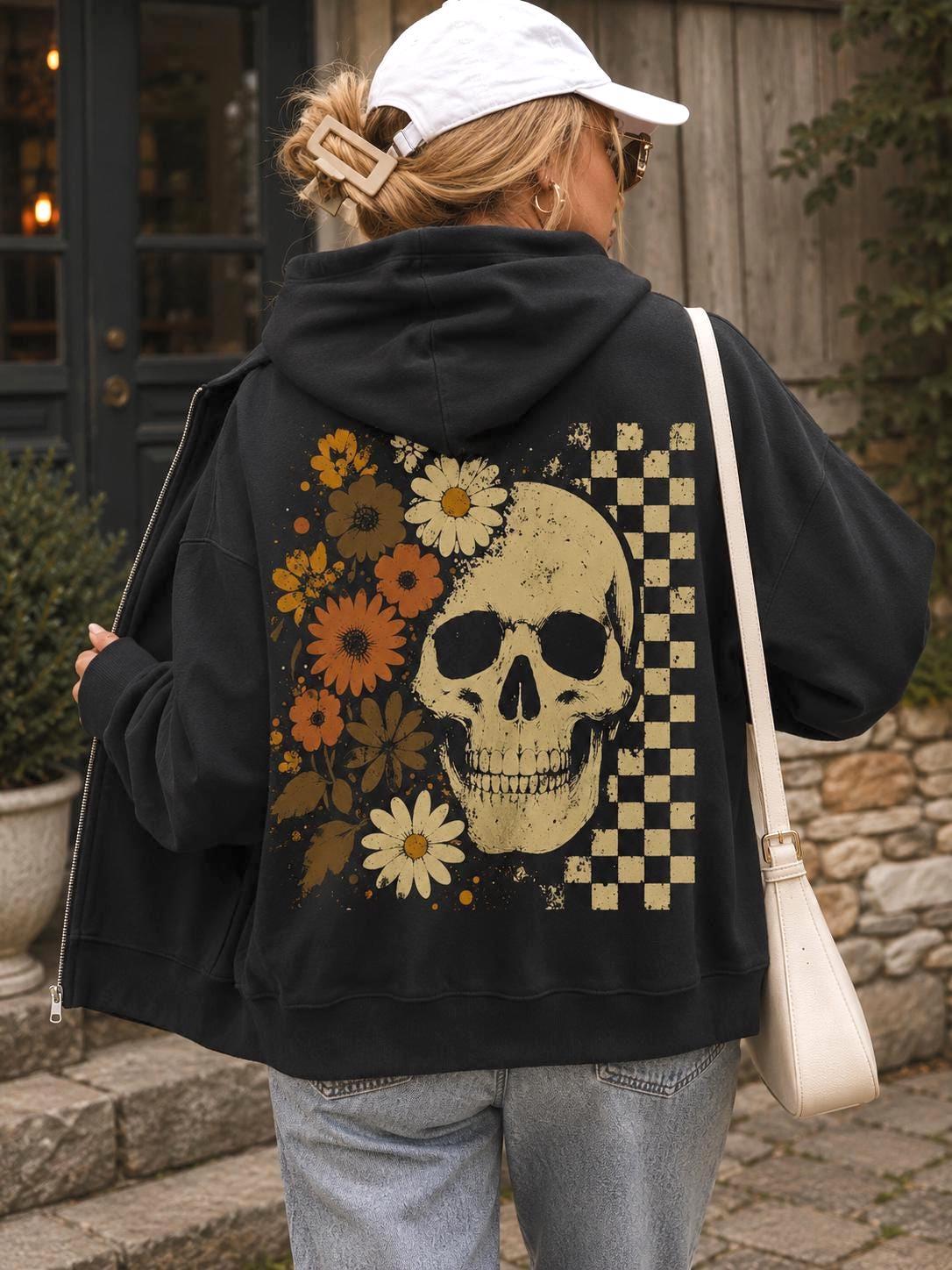 Skull Zip up Jacket - Etsy