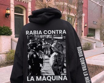 Portland Frog Protester Hoodie, Anti ICE Hoodie, Unisex Protest Hoodie with Sleeve Print, Anti Establishment, Resistance, Anti Trump Hoodie