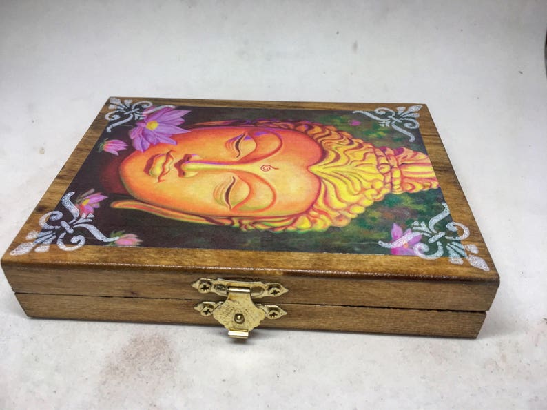 Stash Box Jewelry Organizer Small trinket Storage Gift Birthday Anniversary Wedding PERSONALIZED Beautiful Buddha Jewelry Box