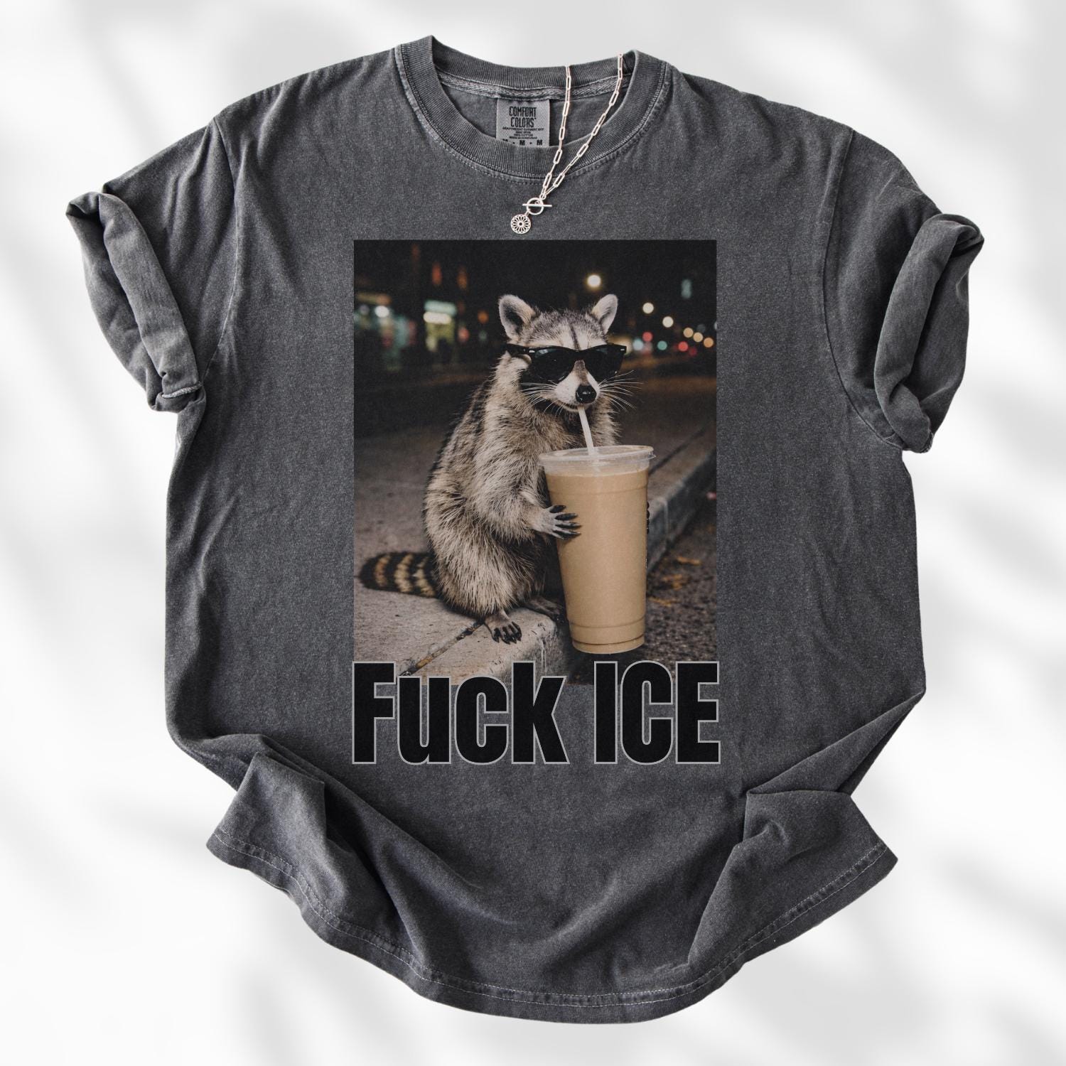 Fuck ICE Raccoon Shirt, Anti ICE Shirt, Abolish ICE Shirt, Political ...
