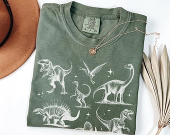 Dinosaur Vintage Graphic T-Shirt, Retro 90s Style T-Rex Dino T-Shirt, Washed Retro 2000s Nature Shirt, Unisex Adult Y2k Shirt, Dad Gifts