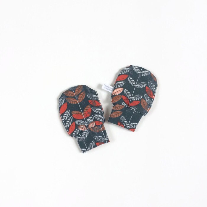 grey baby mittens