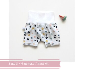 Baby shorts with colourful dots. Size 3 months
