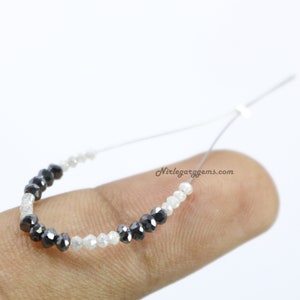 28 Pcs White Diamond faceted Bead natural Black Diamond bead VS2 quality natural diamond shape 2-2.75 mm loose diamond beads