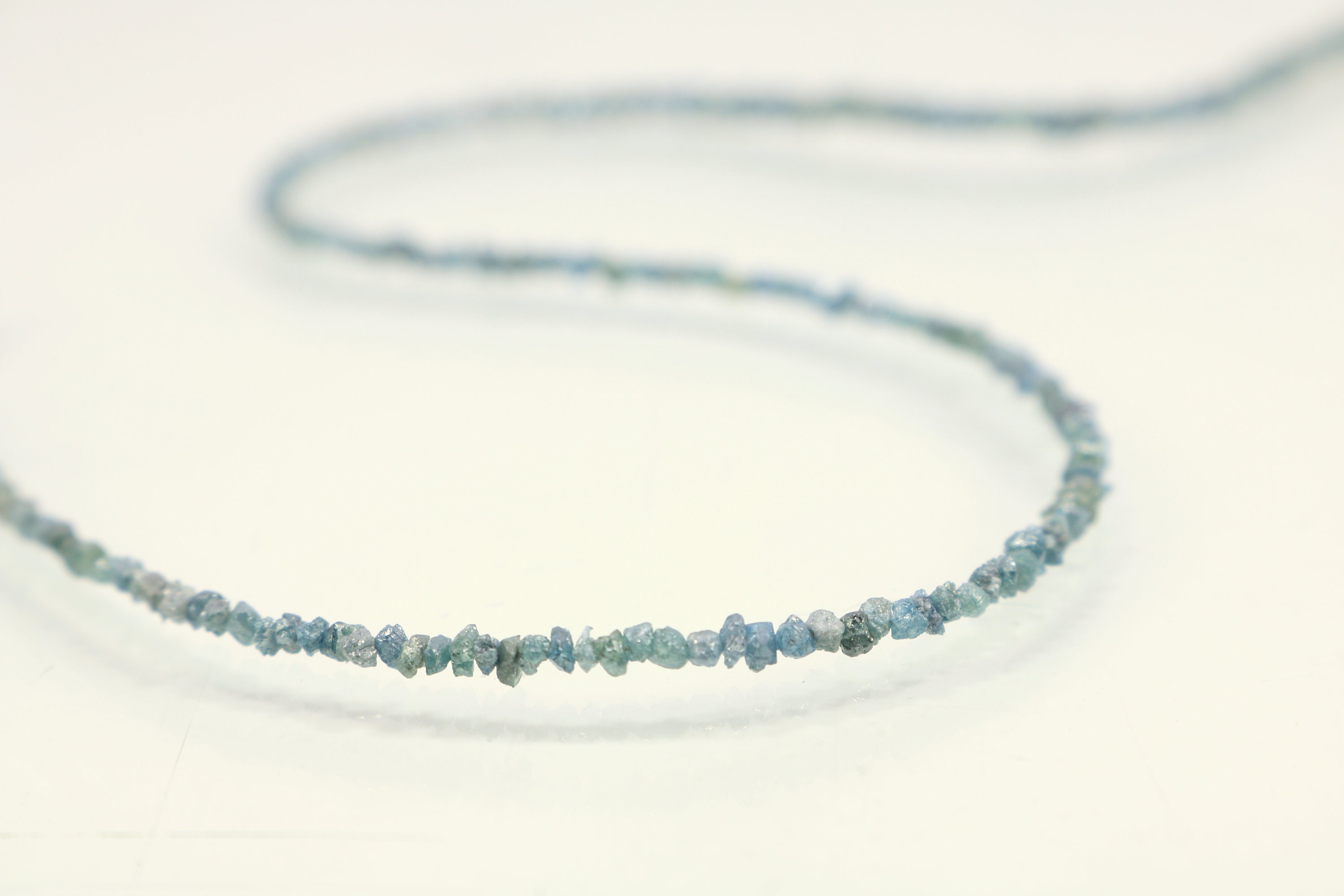 Fine Blue Diamond Necklace Diamond Sterling Silver Etsy