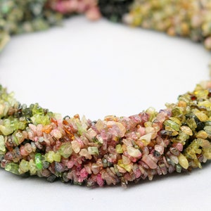 Multi tormalina trucioli non tagliati 35 pollici tormalina naturale trucioli non tagliati grezzi sciolti tormalina trucioli grezzi regalo di compleanno tormalina trucioli