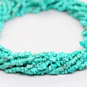 35 inch Turquoise Uncut Chip loose Turquoise Gemstone Beads Making Polished Smooth Bead
