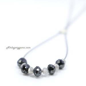2-2.75 mm White Diamond Faceted Beads 9 piece Natural Black Diamond Faceted Beads loose Diamond beads Shape VS2 Quality Natural Diamond Shap