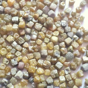 AAA+ Yellow Green Diamond Cube Chips: 5 Cts Raw Uncut Gemstone