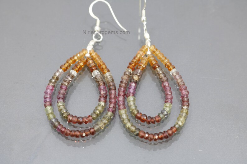 Silver Jewelry Dainty Earring Sister HAPPYMARCH Natural Tundra sapphire Earring Birthstone gift for Mother