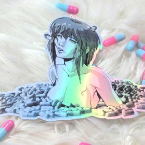 Hoe lang | Cyberpunk-sticker