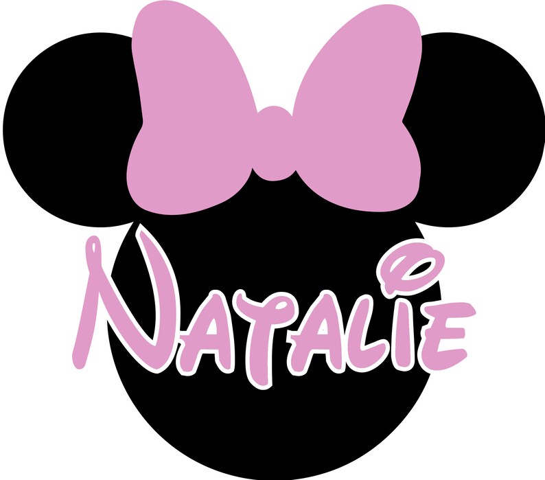 Personalized Custom Minnie Mouse Disney Name Adhesive Vinyl Etsy