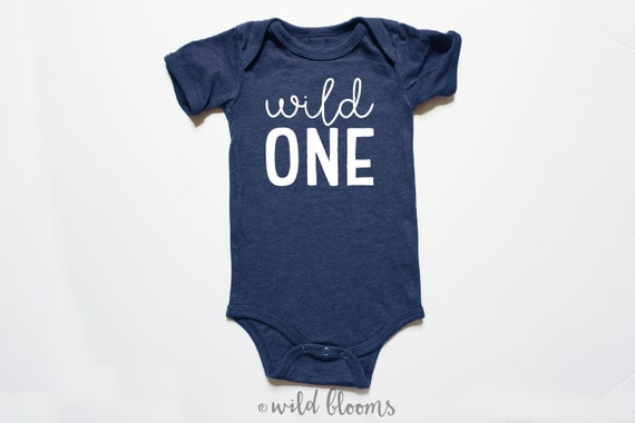 Onesie Wild One Onesie First Birthday Onesie Boys First Etsy