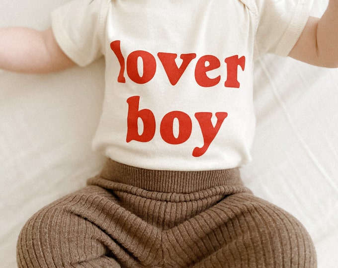 Lover Boy Valentine's Day Kids Shirt or Bodysuit, Toddler Valentine's Day Shirt, Kids Valentine's Day Tee, Baby boy outfit