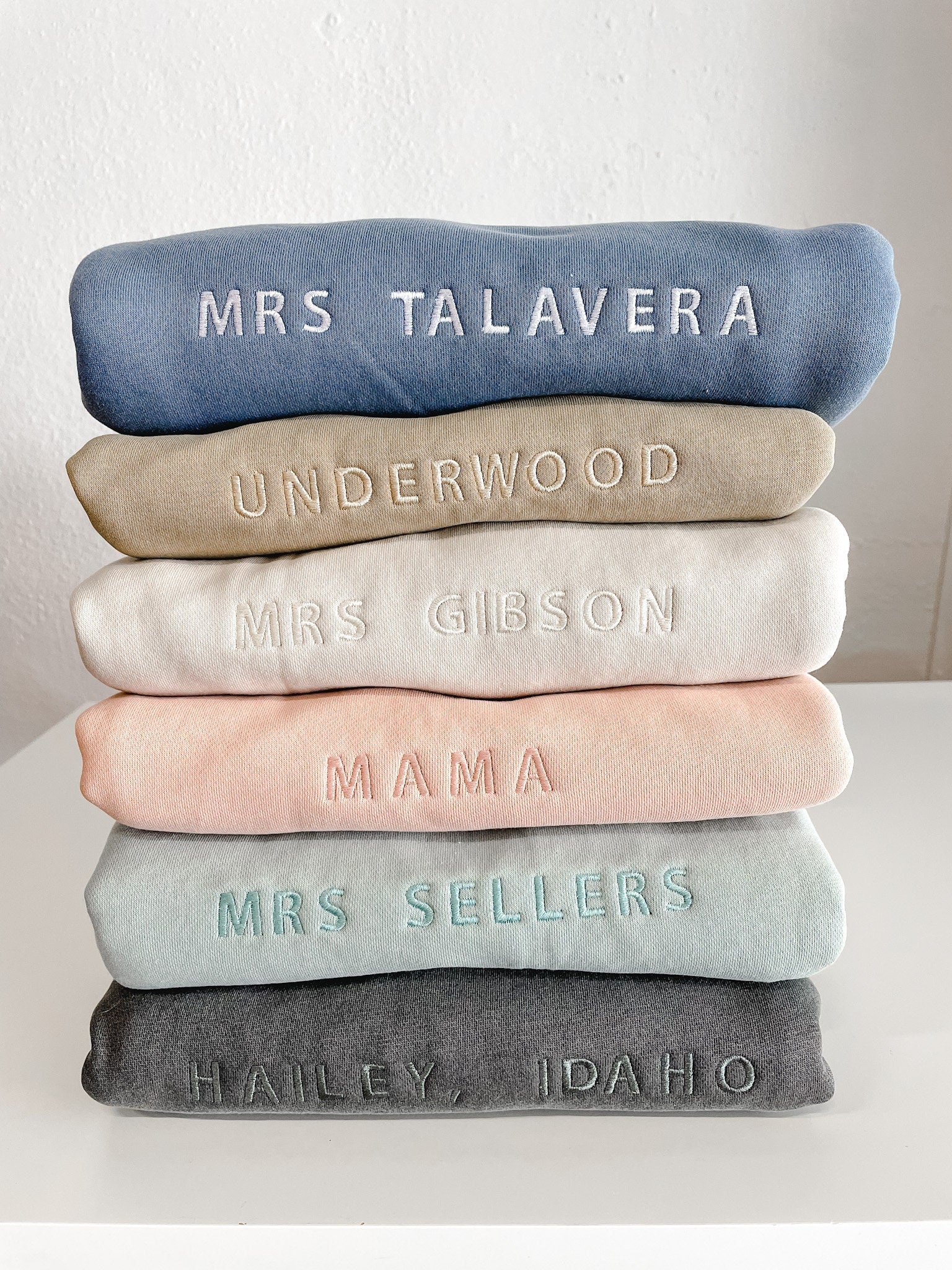 Discover Custom Embroidered Sweatshirt, Bride Last Name Sweatshirt