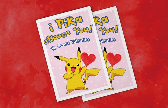Pokemon Valentine's Day Card Pikachu Valentine 4x6 Instant PRINTABLE  Download - Etsy