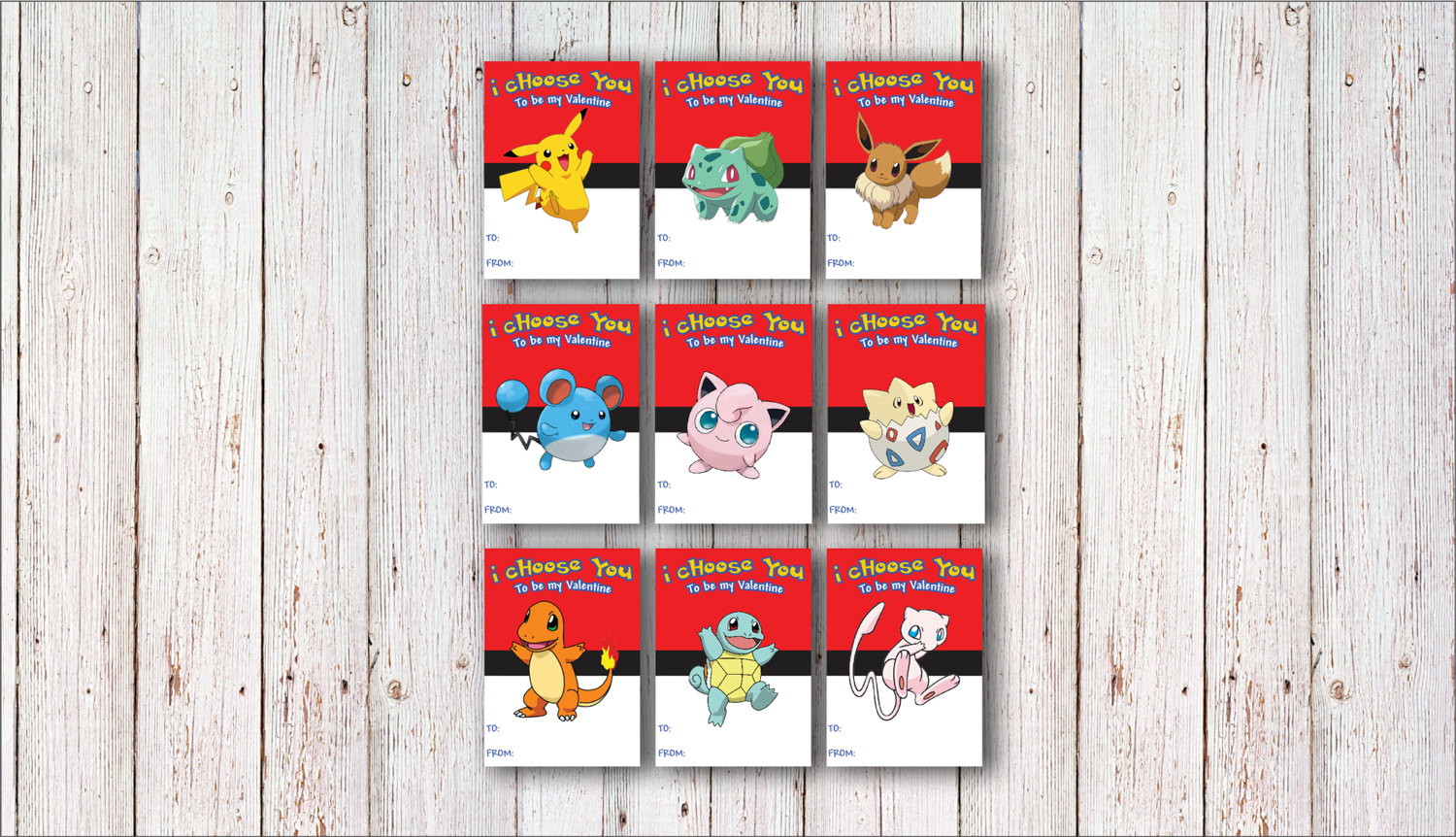 Pokemon Valentine's Day Card Pikachu Valentine Instant - Etsy
