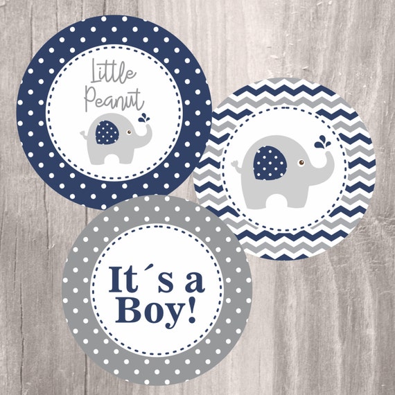 Elephant Printable Centerpieces Navy And Grey Elephant Baby