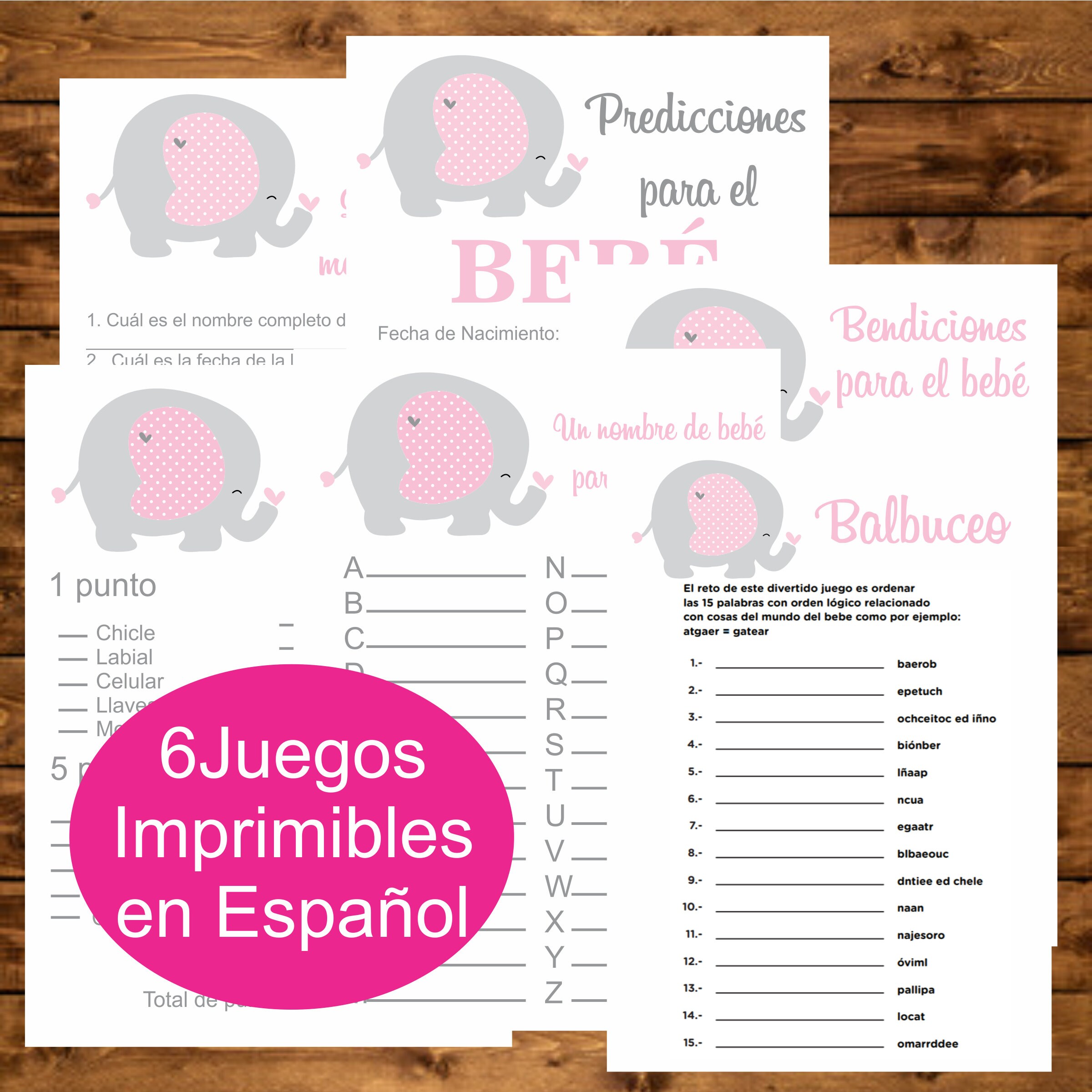 Juegos Imprimibles Baby Instant Download pack juegos - Etsy