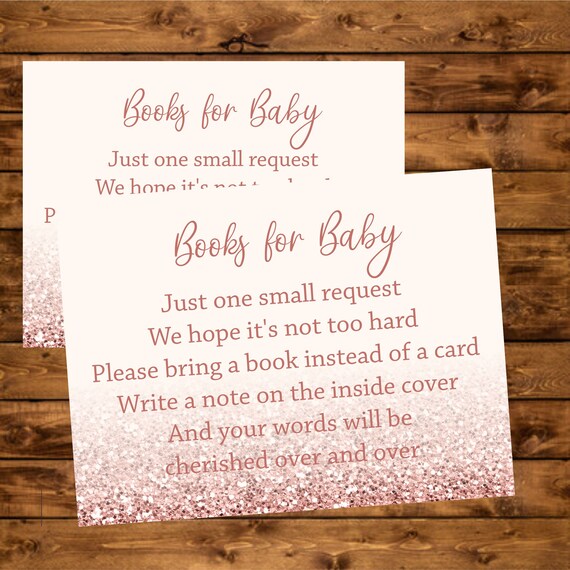 Rose Gold Books For Baby Invite Insert Rpse Gold Baby Shower Book Rose Gold Books For Baby Invite Insert Rpse Gold Baby Shower Book