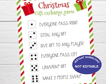 Christmas Gift Exchange Game | Etsy