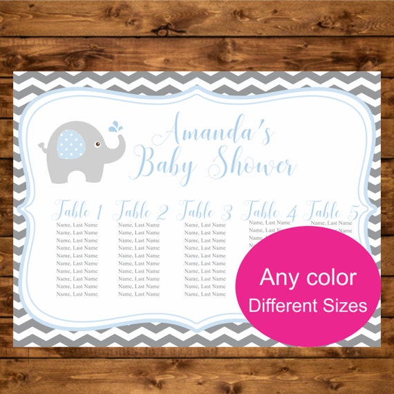 Baby Shower Seating Chart Ideas