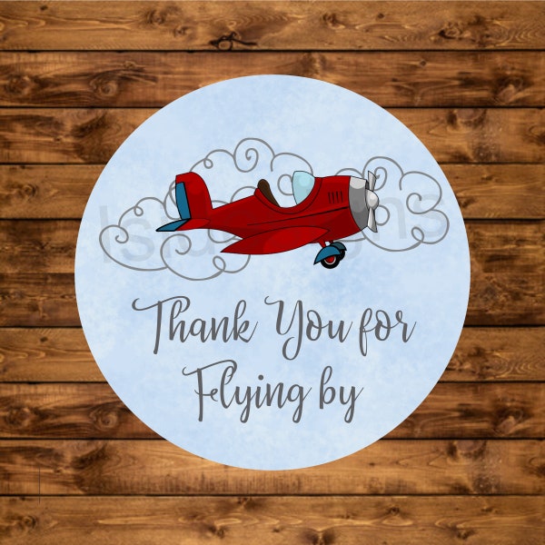 Airplane Favor Tags, Birthday Party Printable Favor Gift Tag, Instant Download, Baby Shower Airplane Labels, Thank you for flying by