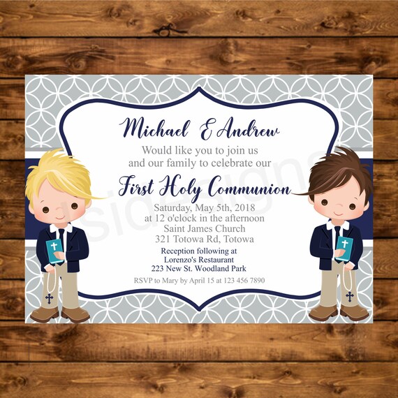 Boys Initially Communion Invitation, Printable To start with Holy Communion Army and Grey Invite, Invitacion Primera Comunion, Brothers Communion Invite image regarding Printable First Communion Invites identify Boys Very first Communion Invitation, Printable Very first Holy Communion Armed forces and Grey Invite, Invitacion Primera Comunion, Brothers Communion Invite