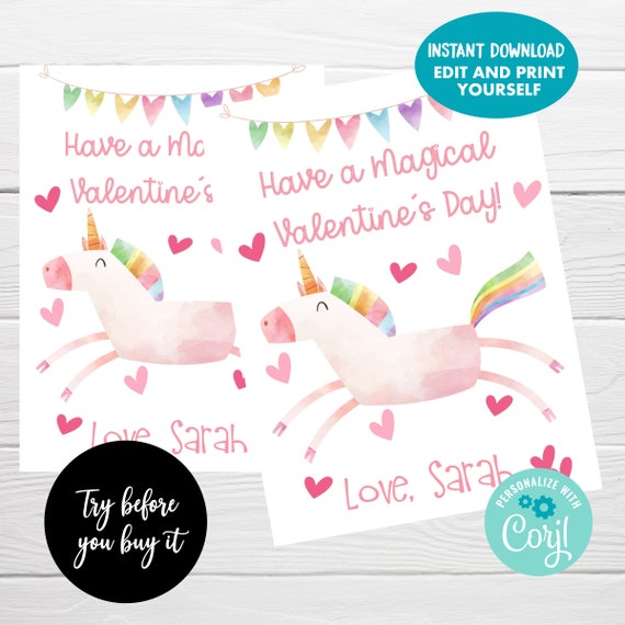Have a Magical Valentine's Day Instant Download Editable
