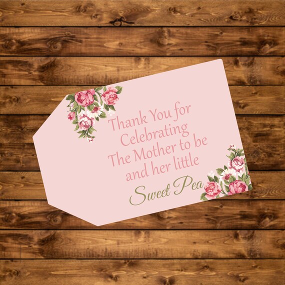 sweet pea baby shower favors
