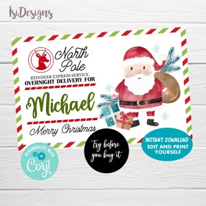 Christmas Mailing Label from Santa's Workshop (2 of 4) Sticker for Sale by  LDTreasures