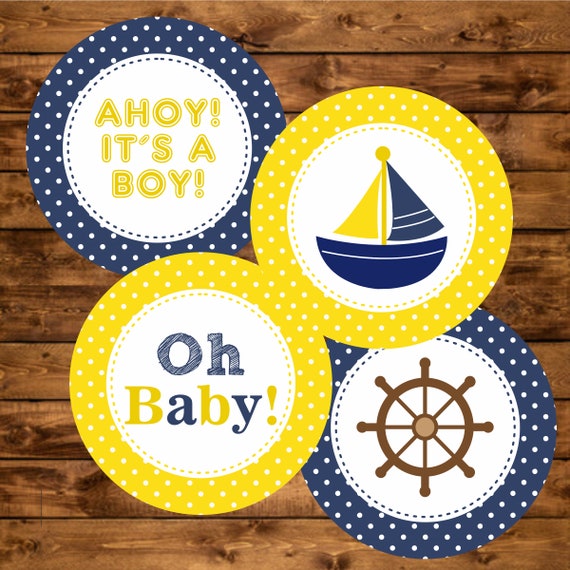 Nautical Baby Shower Centerpieces Instant Download By Isi Designs
