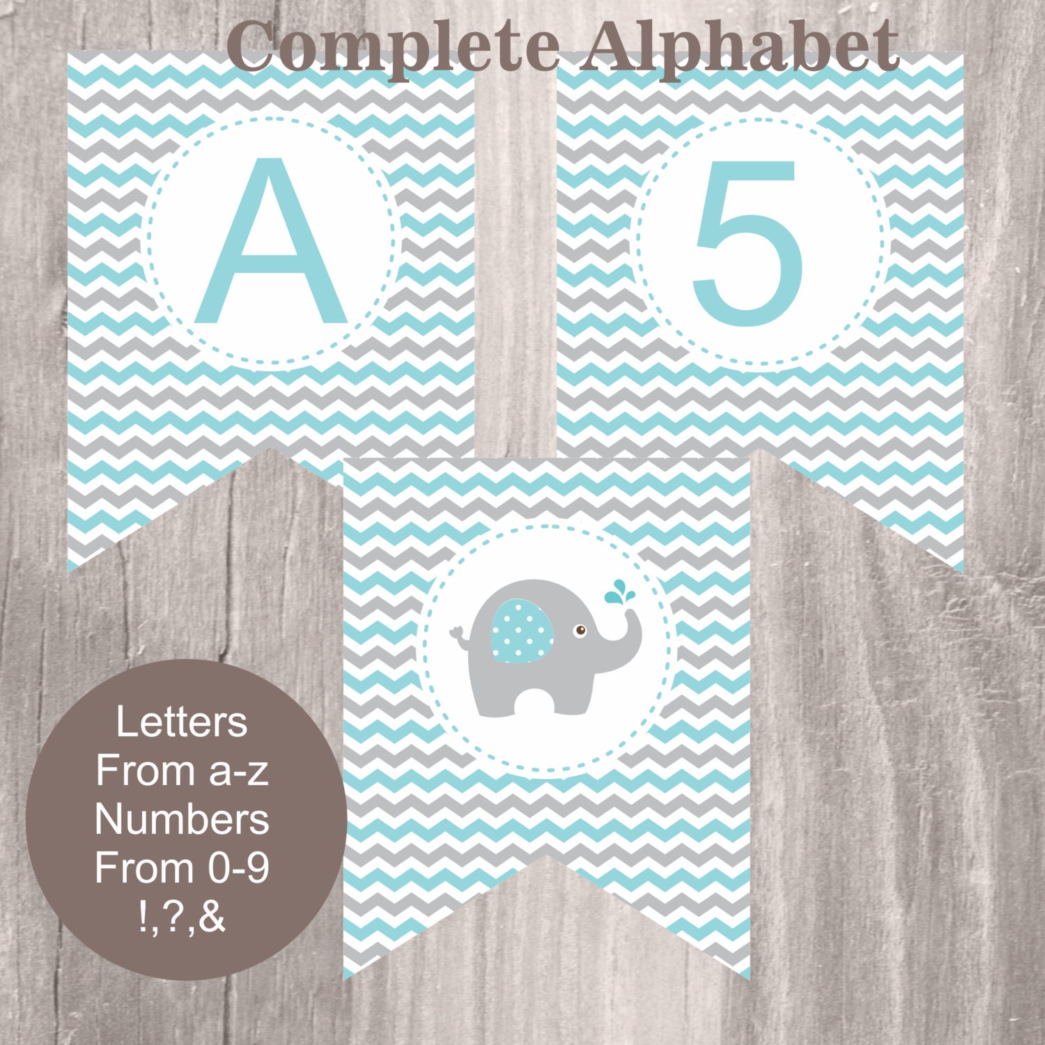 printable banner elephant baby shower banner instant etsy australia