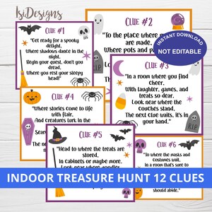 Indoor Halloween Treasure Hunt Game for Kids, Printable Halloween Treasure Hunt Halloween Scavenger Hunt Indoor Treasure Hunt, Download