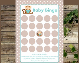 Monkey bingo | Etsy