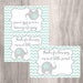 Elephant Treat Bag Toppers Printable Mint Green Elpahnt Baby | Etsy
