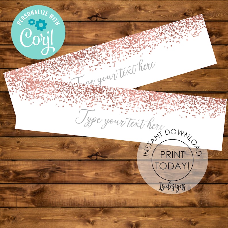 Rose Gold Printable Labels Rose Gold Printable Labels