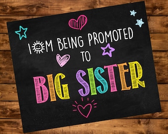 Big Sister Halloween Announcement Sign Printable Halloween Pregnancy ...